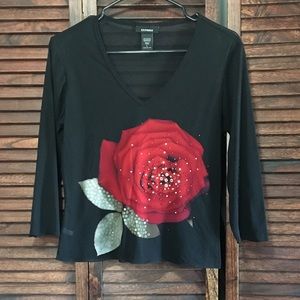 Express Women’s Black Sheer Top